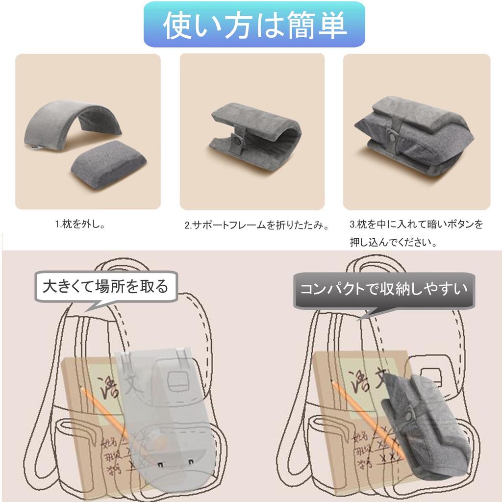 Good Sleep & Breath, Arched Desk Pillow, Foldable, Reduces Stress, Perfect for Naps, Breaks, and Napping, with a Design That Prevents Arm Numbness