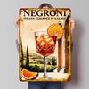 Vintage Inspired Negroni Cocktail Metal Poster Customized Wall Art Retro Vintage Tinplate Signs for Room Decorations Home Decor