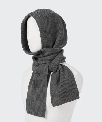 Musinsa Standard Lambswool Knit Scarf Balaclava [Medium Gray]