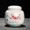 Retro Style Ceramic Tea Storage Jars Home Dried Fruit Medicinal Herbs Sealed Storage Cans Multifunction Mini Packaging Caddy