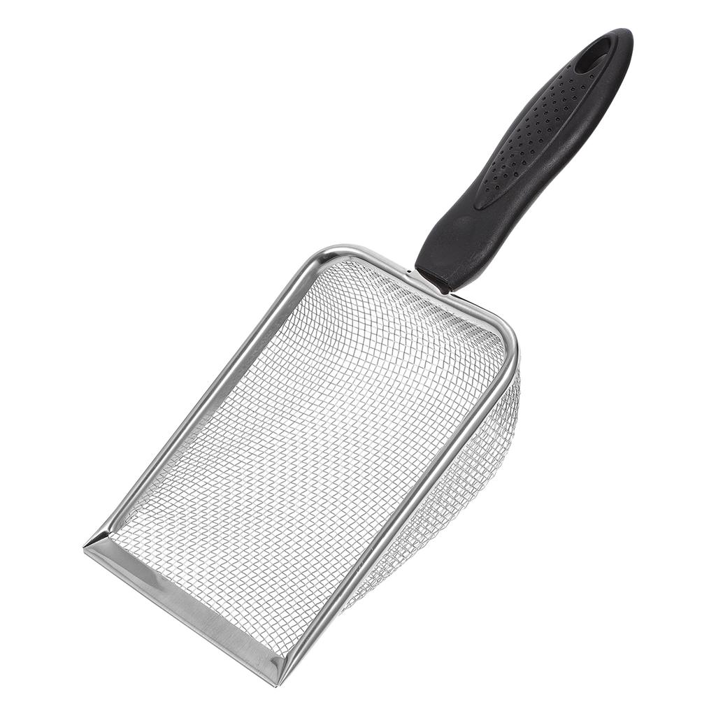 1pc Stainless Steel Reptile Sand Shovel Filtering Mesh Litter Scooper Substrate Cleaner Fine Bedding Sifter Metal Scoop Tool