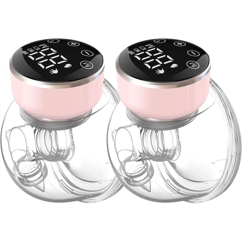 A71Z Wearable Breast Pump LED Display,Portable Electric Breast Pump With 3 Modes 9 Levels And Low Noise,24 Mm Flange,2 Pcs