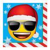 Unique Party Emoji Christmas Napkins (Pack of 16)