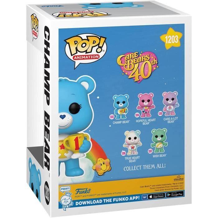 Figurine Funko Pop! Animation : Care Bears 40th Anniversary - Champ Bear - Blanc - Jouet - Adulte - Bisounours