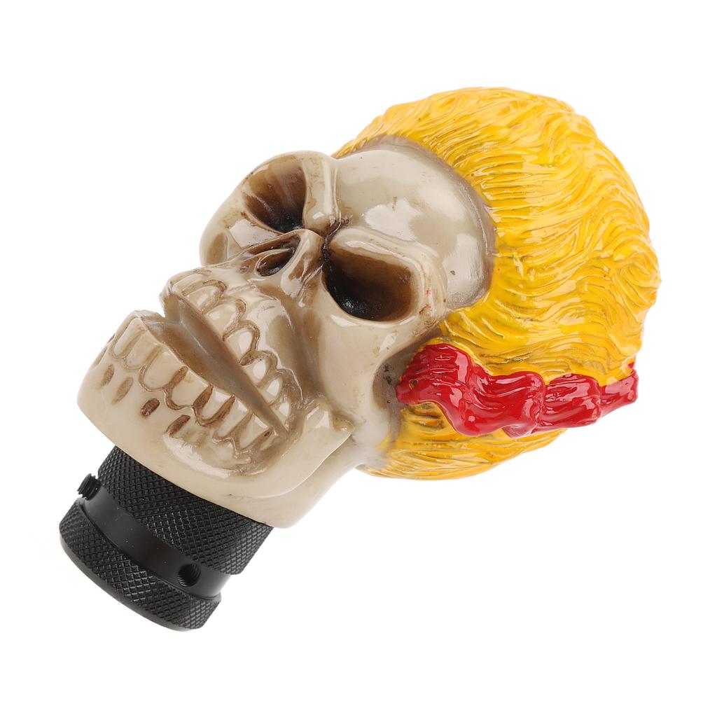 Totenkopf Schaltknauf Skelett Stil Auto Schalthebel Kopf mit 3 Adaptern für die meisten Schaltgetriebe