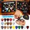 Guitar Picks Musical Countdown Calendar 2025 24 Days Surprises Gift Box Celluloid/Wood Picks Gift for Guitar Bass