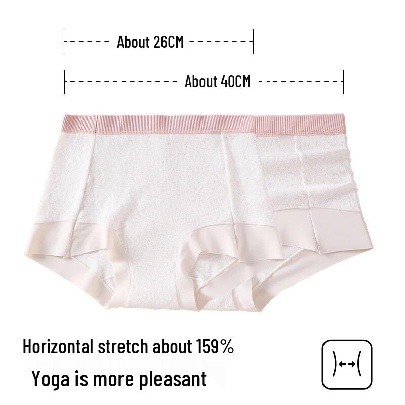 FENTENGCARE Women's 3-Pack Seamless Cotton Mid-Waist Briefs