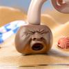 Funny Yawning Sculpture with Water Sprays Function Squeezing Toy Teas Ceremony Decoration For Fun And Gag Gift