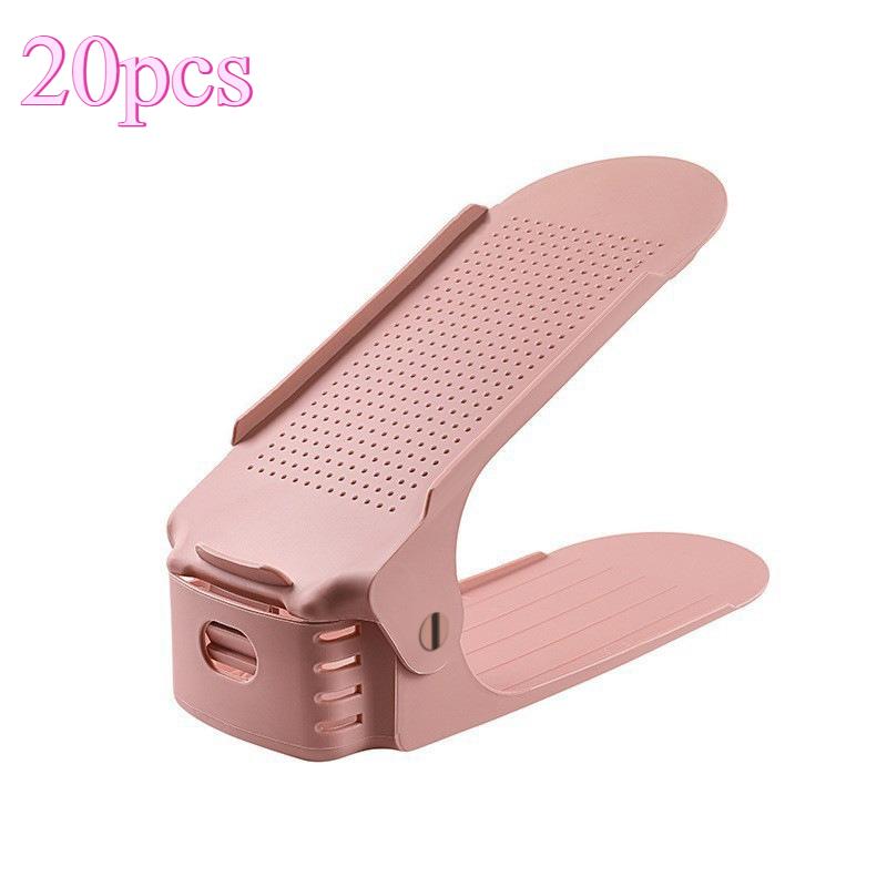 

20 шт. Регулируемая пластиковая полка для обуви - Компактный органайзер для прихожей, коридора, Идеально подходит для дома и общежития