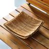Square Wicker Tray Handwoven Fruit Container Picnic Basket Rattan Storage Basket  Restaurants