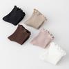 1 Pair Baby Girl's Cotton Socks Ruffle Princess Ankle Socks for Toddlers Mid-calf Socks Spring And Autumn Thickness Children Socks