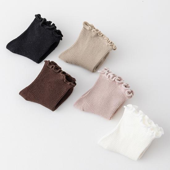 1 Pereche Șosete de Bumbac pentru Fetițe cu Volane Șosete de Gleznă de Prințesă pentru Copii Mici Șosete Medii Grosime Primăvară și Toamnă Șosete pentru Copii