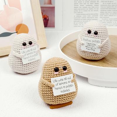Crochet Positive Energy Card Knit Emotional Support Crochet Dolls Toy Crochet Toy Christmas Mother's Day Gifts Graduation Gifts