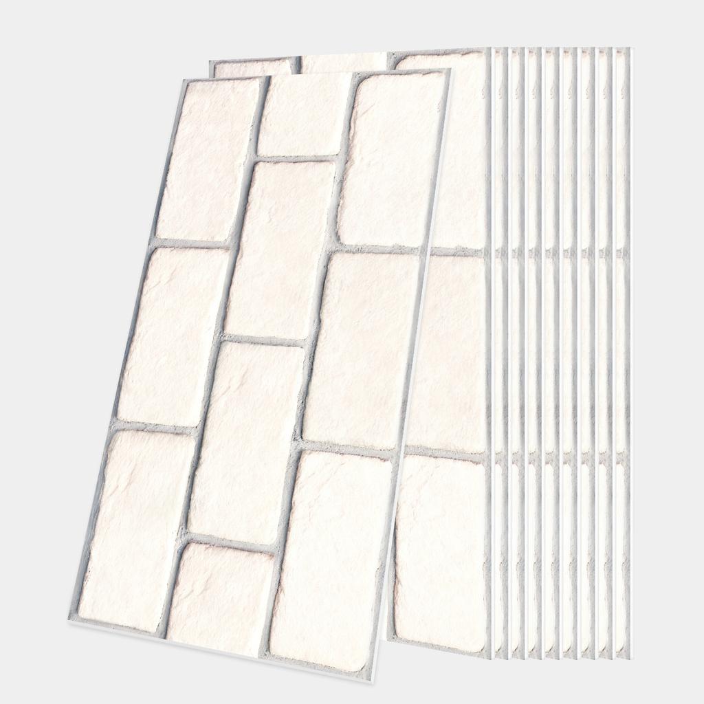 10/20/30Pcs 3D Mosaic Tile Stickers - Waterproof PVC Wall Decals - Thickened Self-Adhesive Brick Wallpaper for Kitchen & Bathroom - Multiple Designs
