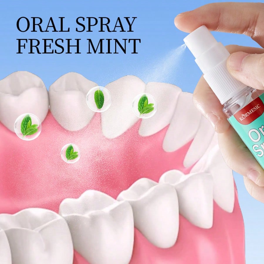 1PC Fresh Mint Oral Spray,Naturally Refreshing Mint.Purify The Mouth And Remove Unpleasant Odors,Lik