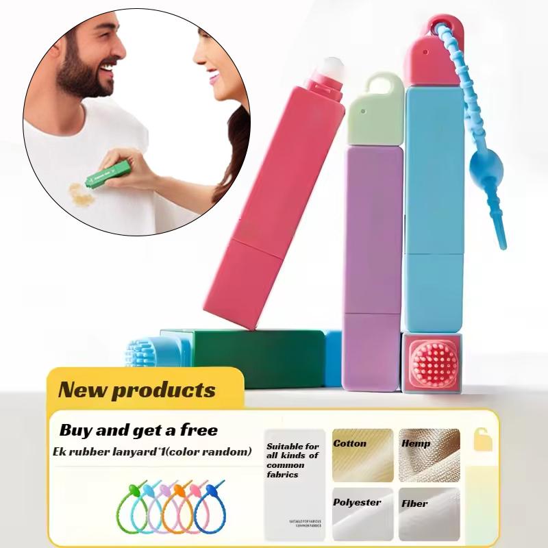 Stylo Détachant Portable Blanc pour Vêtements Sans Lavage Brosses de Nettoyage Double Tête Enlèvement de Graisse Vêtements et Tissus Facile à Utiliser