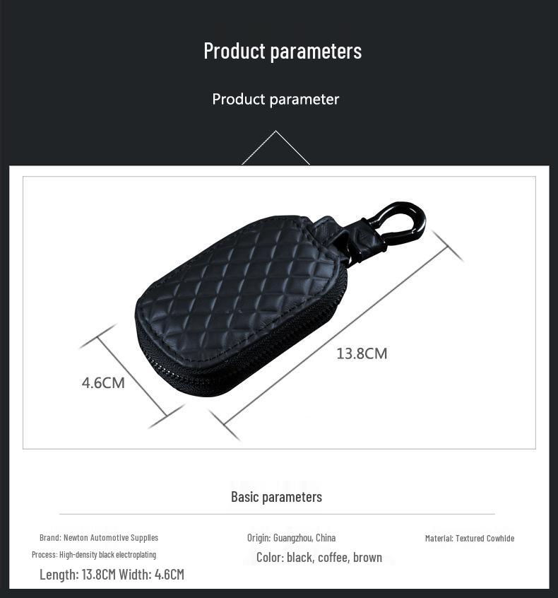 Diamond Pattern Universal Car Key Pouch for Volkswagen, Toyota, Honda, Kia