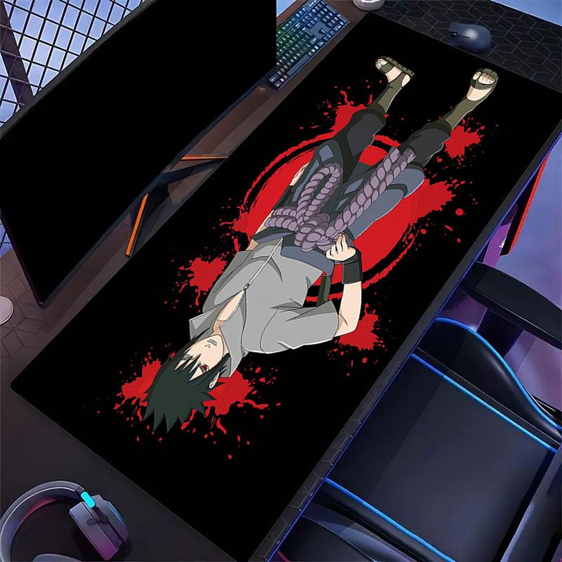 Sasuke Naruto Mouse Pad, Large Gaming Desk Mat, Non-slip XXL Mousepad for Laptop & Tablet, Mini PC Playmat with Stitched Edges