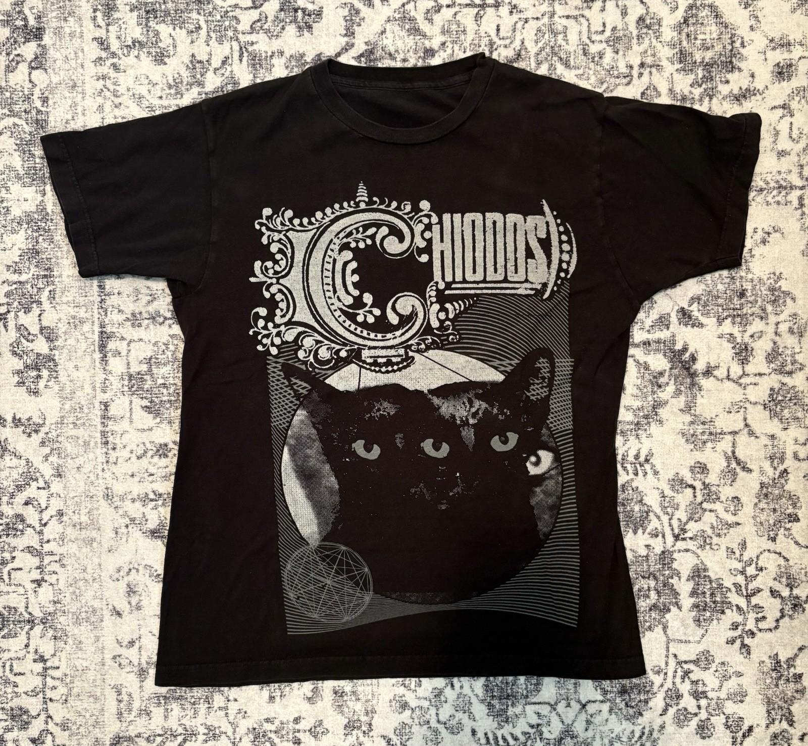 RARE VINTAGE Chiodos Black Cat Band T-shirt Medium Large Screamo Emo MySpace Unisex T-Shirt XXL