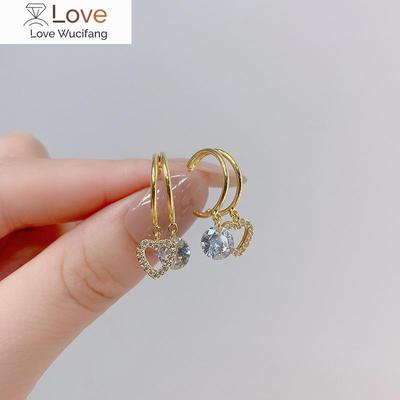 Design Módní šperky Vynikající Zirkonové Náušnice s Přívěskem Srdce Elegantní Dámské Svatební Doplňky