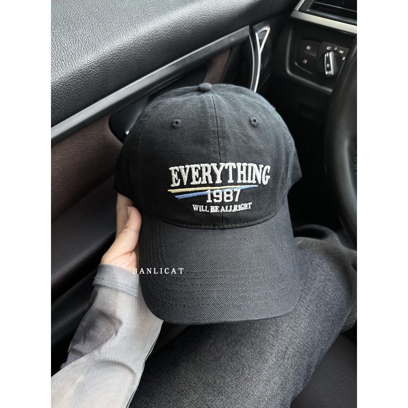 New American Retro Washing Cotton Embroidered Baseball Hat for Men and Women with Wide Brim Showing Faces with Small Duckling Hat