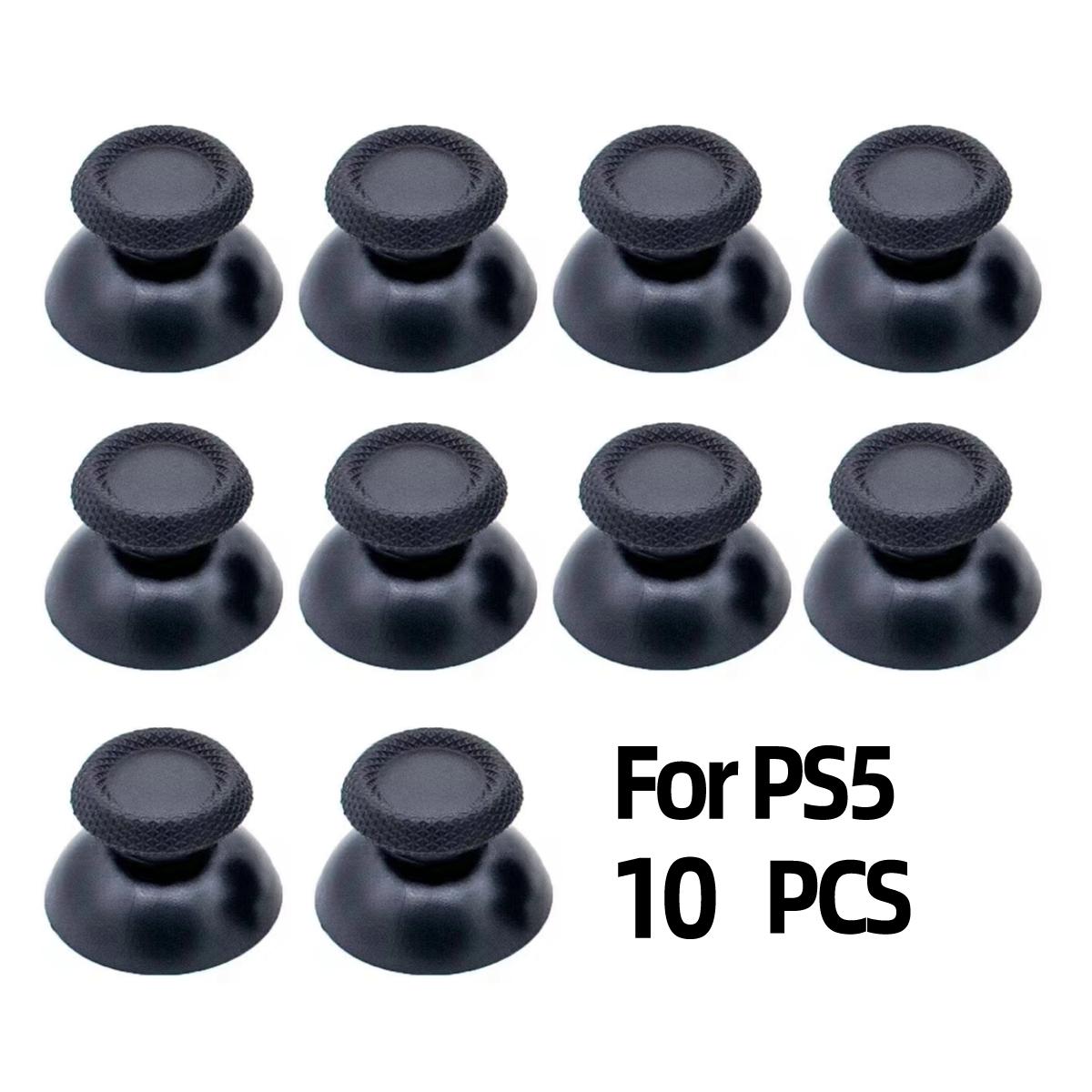 1 Set/10 Stuks Plastic Zwart Analoge Thumbstick Thumb Stick Vervanging Voor PlayStation 5 PS5 Controller Hoge Kwaliteit Thumbstick Dop zwart