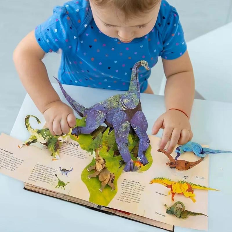 Book 3D Encyclopedia Prehistorica Dinosaurs Folding Pop-up Interest Dinosaur Picture Science Popularization Children's Gifts
