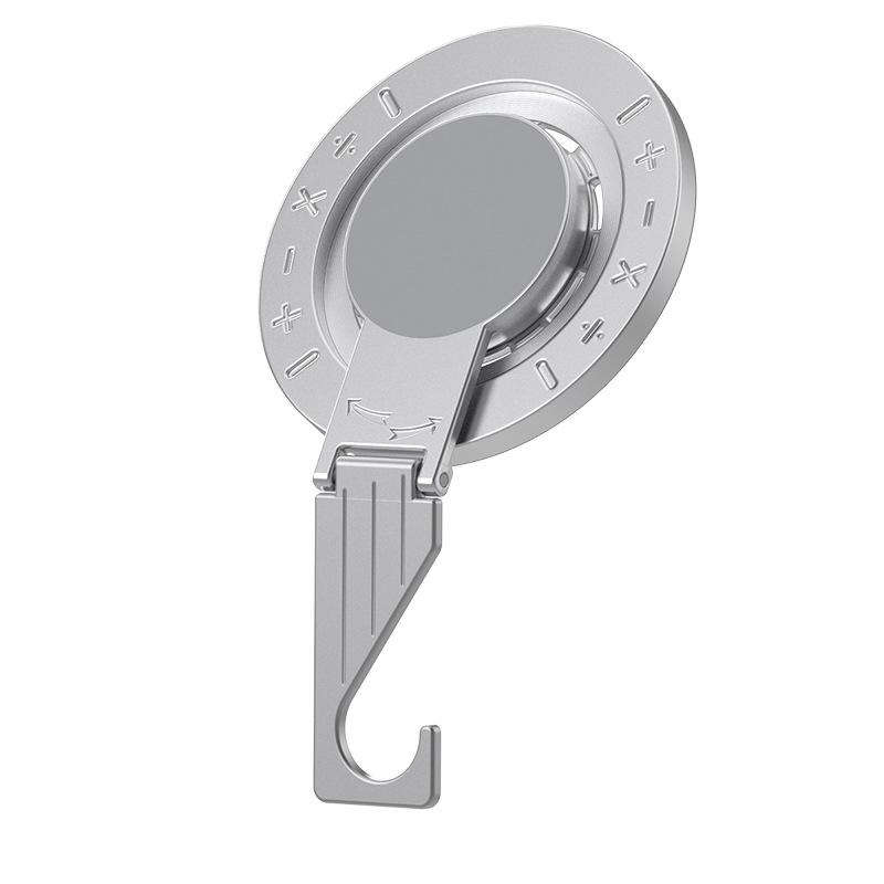 Support de téléphone universel à anneau magnétique en alliage de zinc, rotatif à 360°, avec crochet magnétique double face MagSafe
