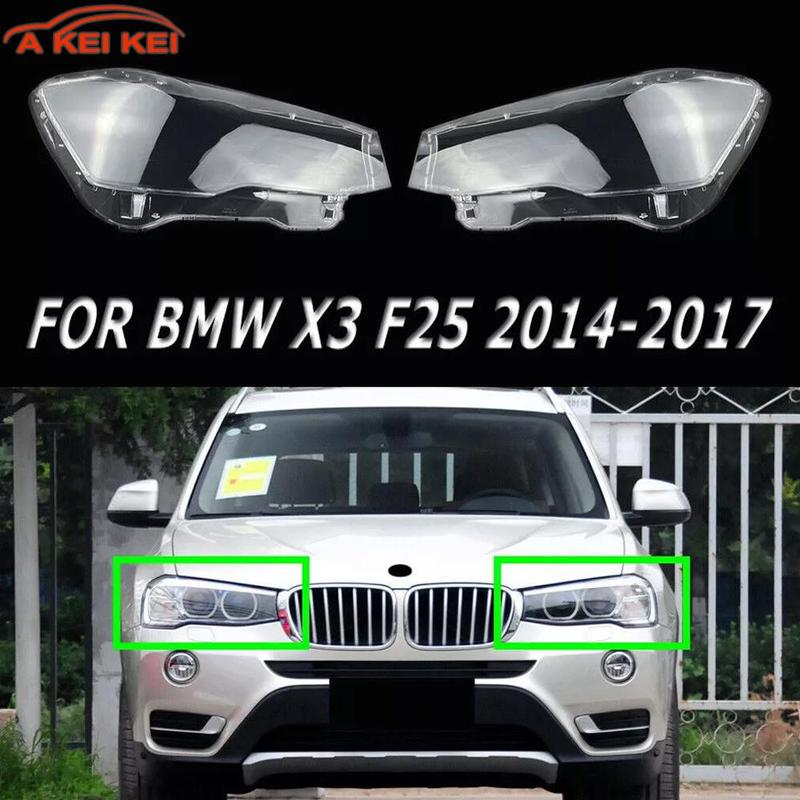 Fit For BMW F25 F26 X3 X4 2014-2018 Headlamp Shell Transparent Lamp Shade Lens Front Headlight Cover Lampshade Plexiglass