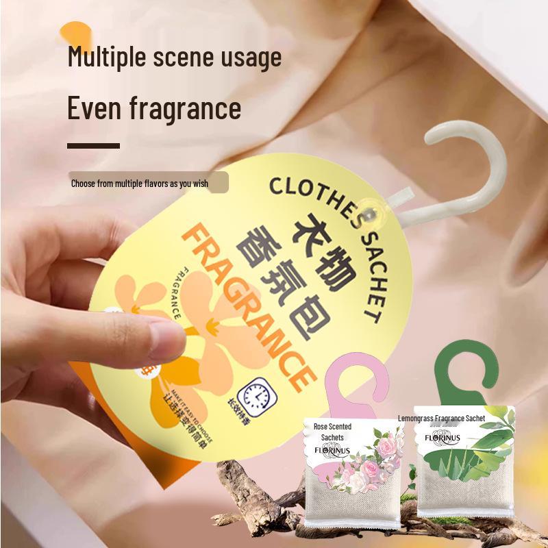 Home Wardrobe Long-Lasting Deodorizing Fragrance Sachet for Clothes Lemon Scent - 10g/Pack