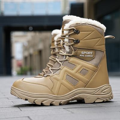 Winter Herren Warme Wanderstiefel Outdoor Plüsch Schneestiefel 39-46