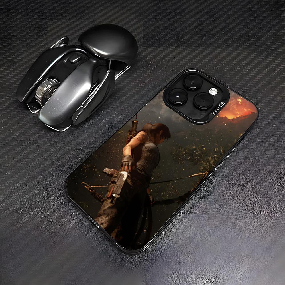 T-Tomb R-Raider Phone Case For IPhone17 Air 16 15 14 Plus 13 12 11 Pro 7 8 XS Max XR Silver Black Bumper Case
