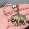 Elephant Horse Animal Duo Pendant Antique Bronze Metal Keychain with 30mm Ring for Students Hot Sale