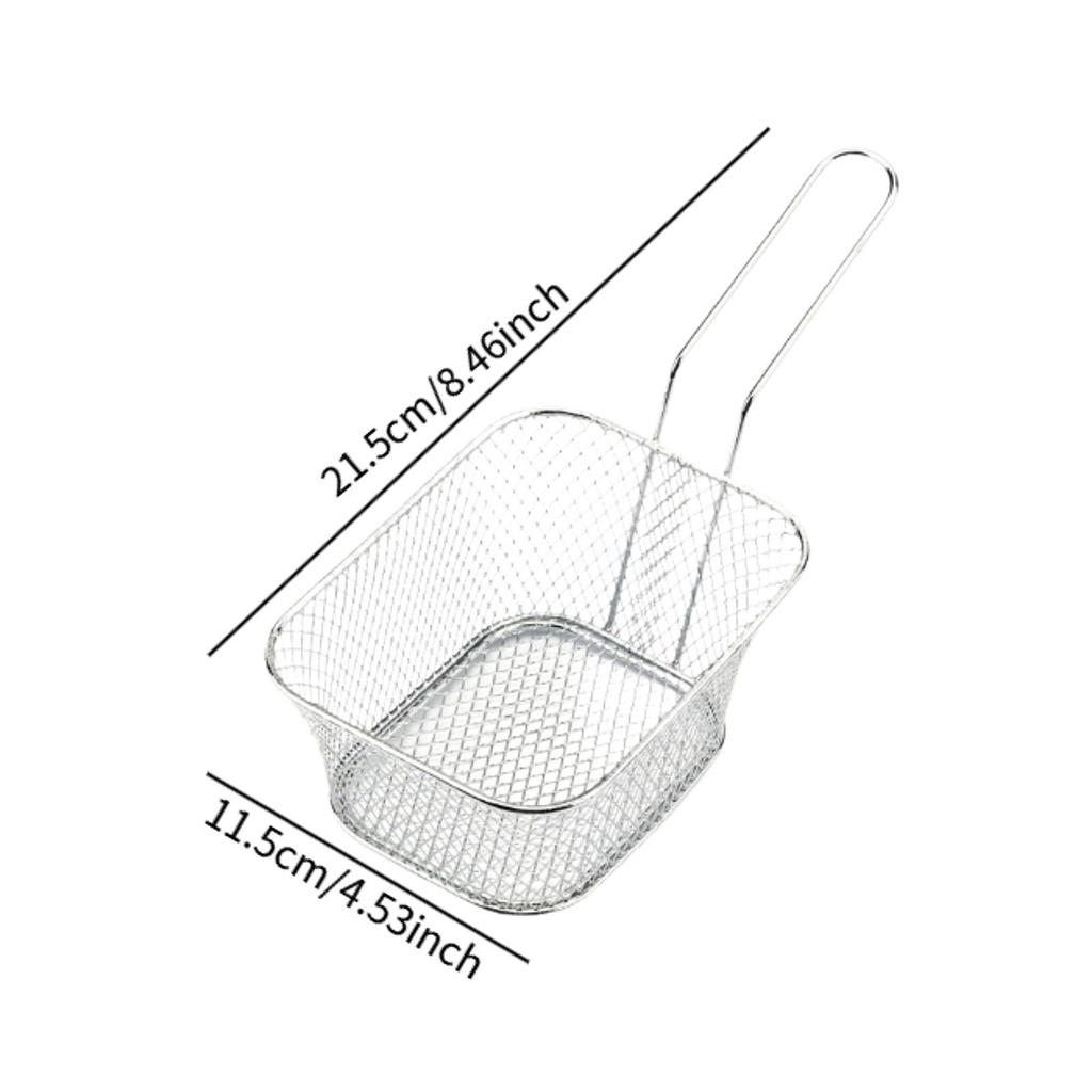 Stainless Steel French Fries Basket Mesh Kitchen Frying Tools Chips Fryer Cooking Frying Basket Strainer