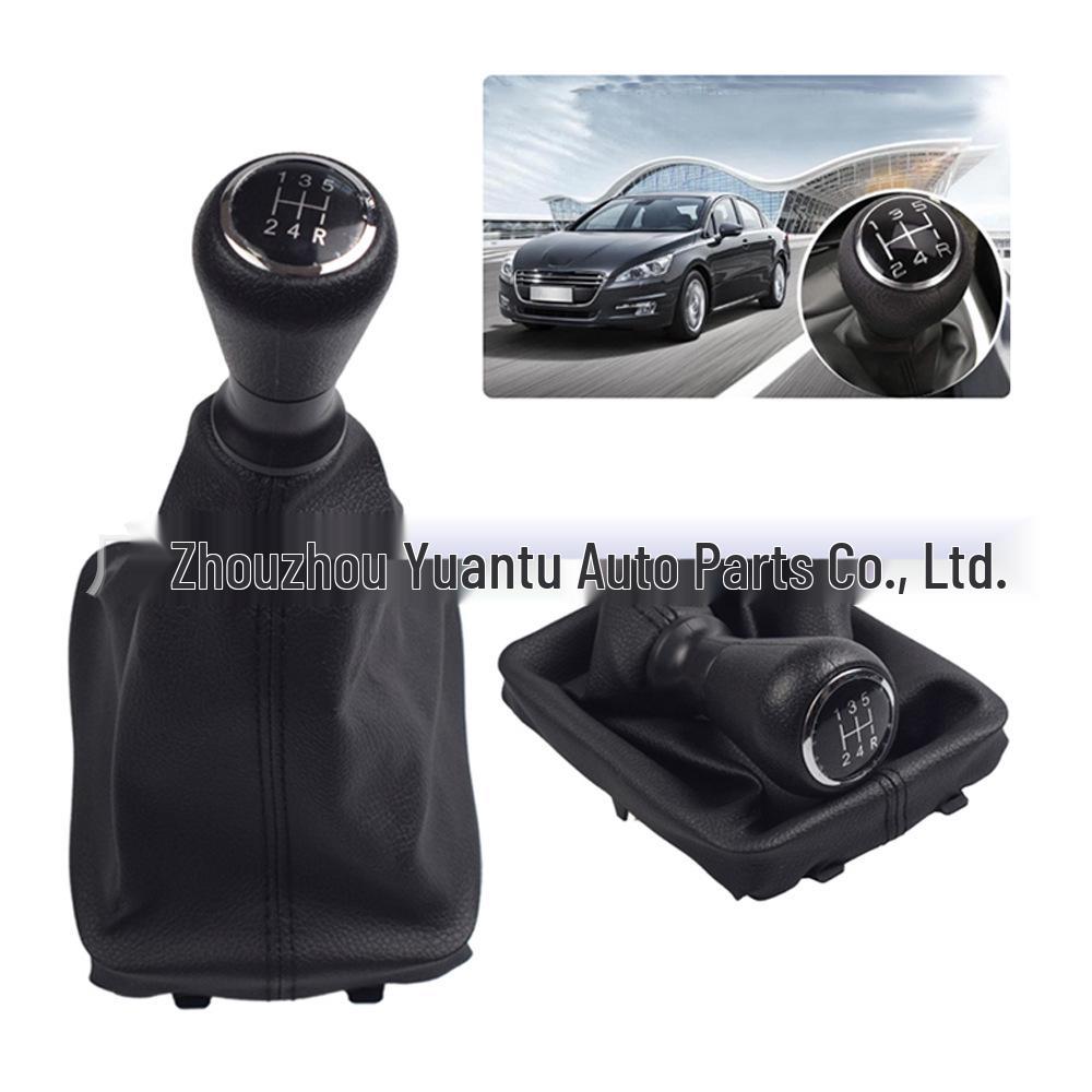 5-Speed Gear Shift Knob with Dust Cover for Peugeot 406