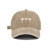 Water Washed Distressed Adjustable Dad Hat With Embroidered Palm Trees Casual Unisex Cotton Cap