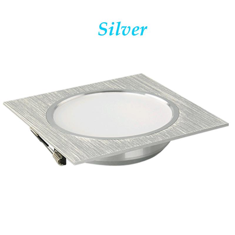 

Светодиодные потолочные светильники с регулируемой яркостью 3 Вт, 5 Вт, 7 Вт, 9 Вт, 12 Вт, 15 Вт AC85-265V, квадратные, серебристые, черные, белые, светодиодные потолочные светильники, внутреннее освещение с приводом 3W Dimmable&Warm white 3000k