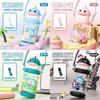 Cartoon Childrens Plastic Cup With Straw And Heat Resistant Material For Outdoor Use