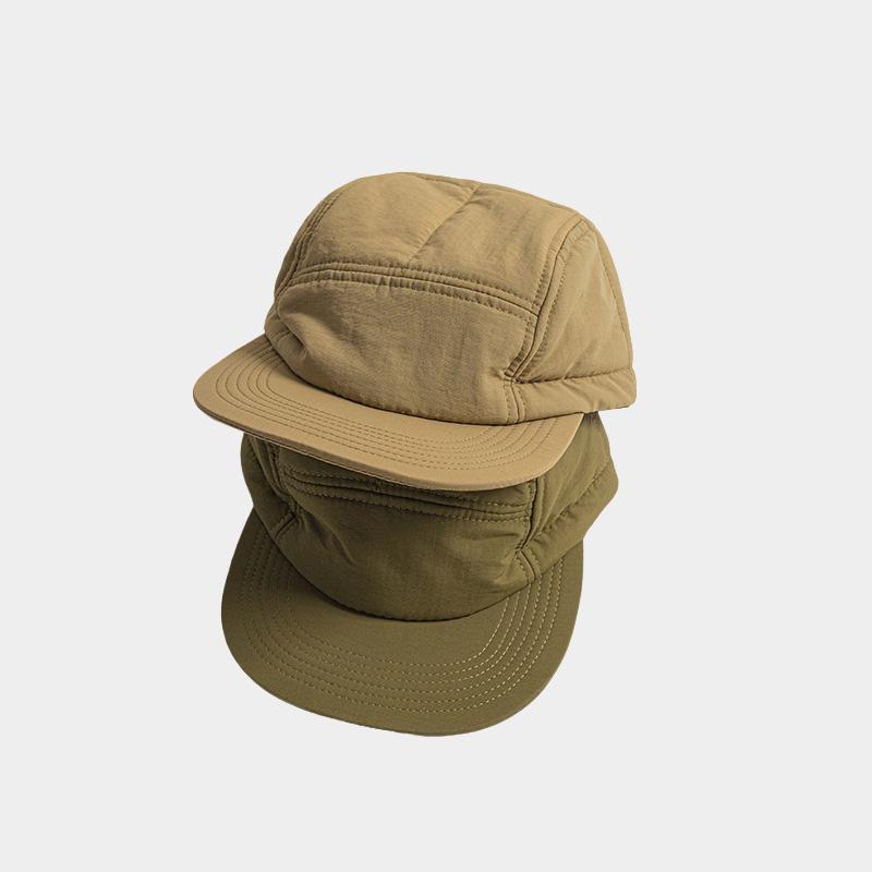 Autumn and Winter Cotton-lined Snapback Caps Blank Solid Color Simple Style  Snapback Cap