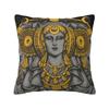 Custom Nordic Pentagram Pentacle Cushion Cover for Sofa Soft Triple Moon Goddess Pagan Wiccan Throw Pillow Case Home Decor