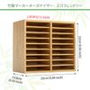 MEEDEN Bamboo Marker Storage Holder with 18 Compartments, Holds 126 Markers, Alcohol Markers, Pens, Pencils, Art Supplies, Desk Organizer