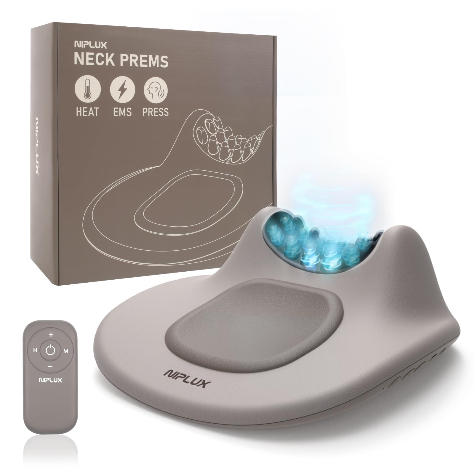 

NIPLUX NECK PREMS Растяжка для шеи, Прямая шея, EMS уход за шеей, Нагрев, Электрический, 5 режимов, 16 уровней интенсивности
