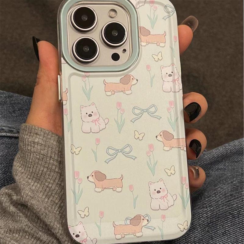 

Чехол для iPhone Tulip Dog для 11 Pro/12/13/14, XS Max - Креативный мягкий дизайн 12 Pro