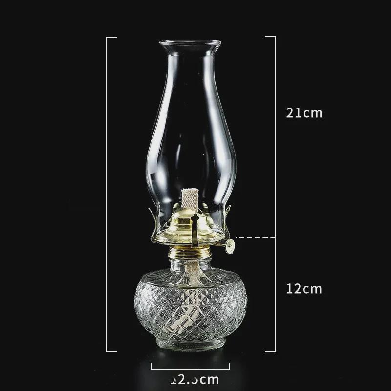 

Винтажный стеклянный керосиновый фонарь L888-2 - декоративная лампа в стиле ретро-ностальгии