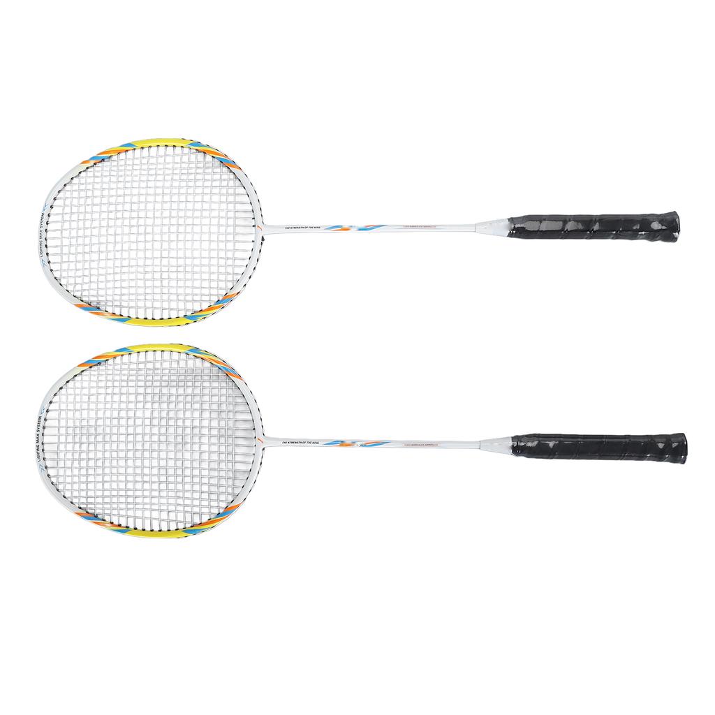 1 Pair Badminton Rackets Set High Tension String Aluminum Alloy Shaft Lightweight Badminton Racket W