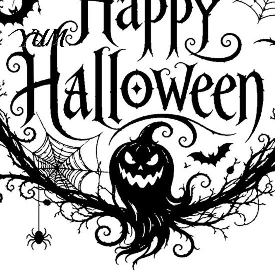 Dark Theme Party Decor Halloween Static Window Clings, Spider Web Pumpkin Happy Glass Translucent Festive Ornaments Decor, Adhesive-Free Clings Decals