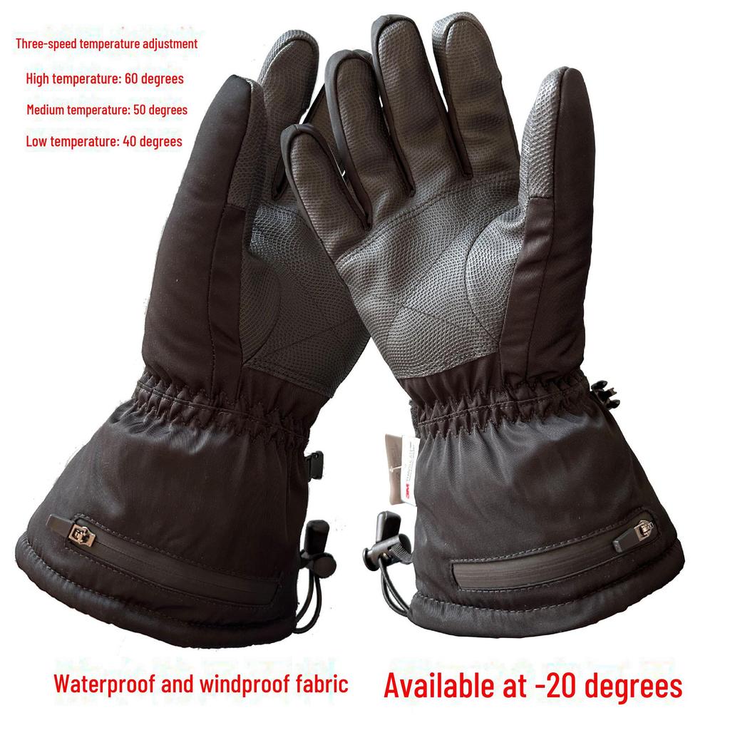 Beheizbare Unisex-Winterhandschuhe (7,4 V) für Radfahren, Skifahren und Touchscreens – Schnelle Fünf-Finger-Wärme