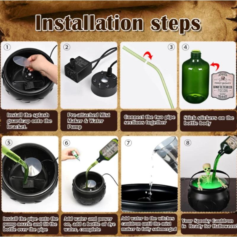 Halloween-Zauberschale mit Diffusor für die Hausbar, Halloween-Party, Grusel-Dekoration