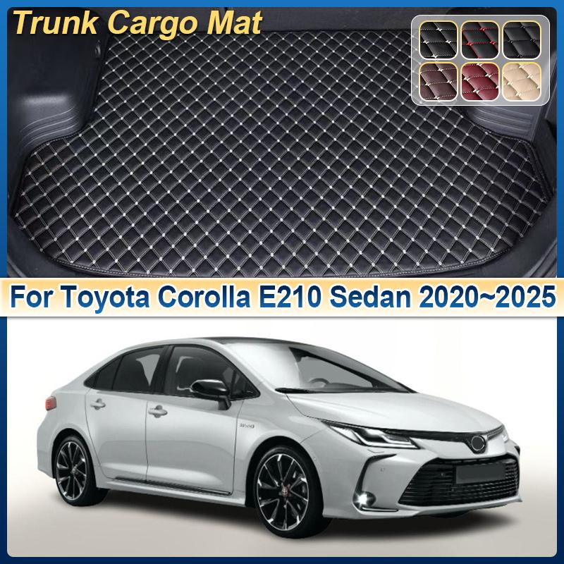 Leder Kofferraummatte für Toyota Corolla E210 Limousine 2020~2025 Ladeflächen-Aufbewahrungspolster Kofferraumteppich Einlage Innenraumzubehör