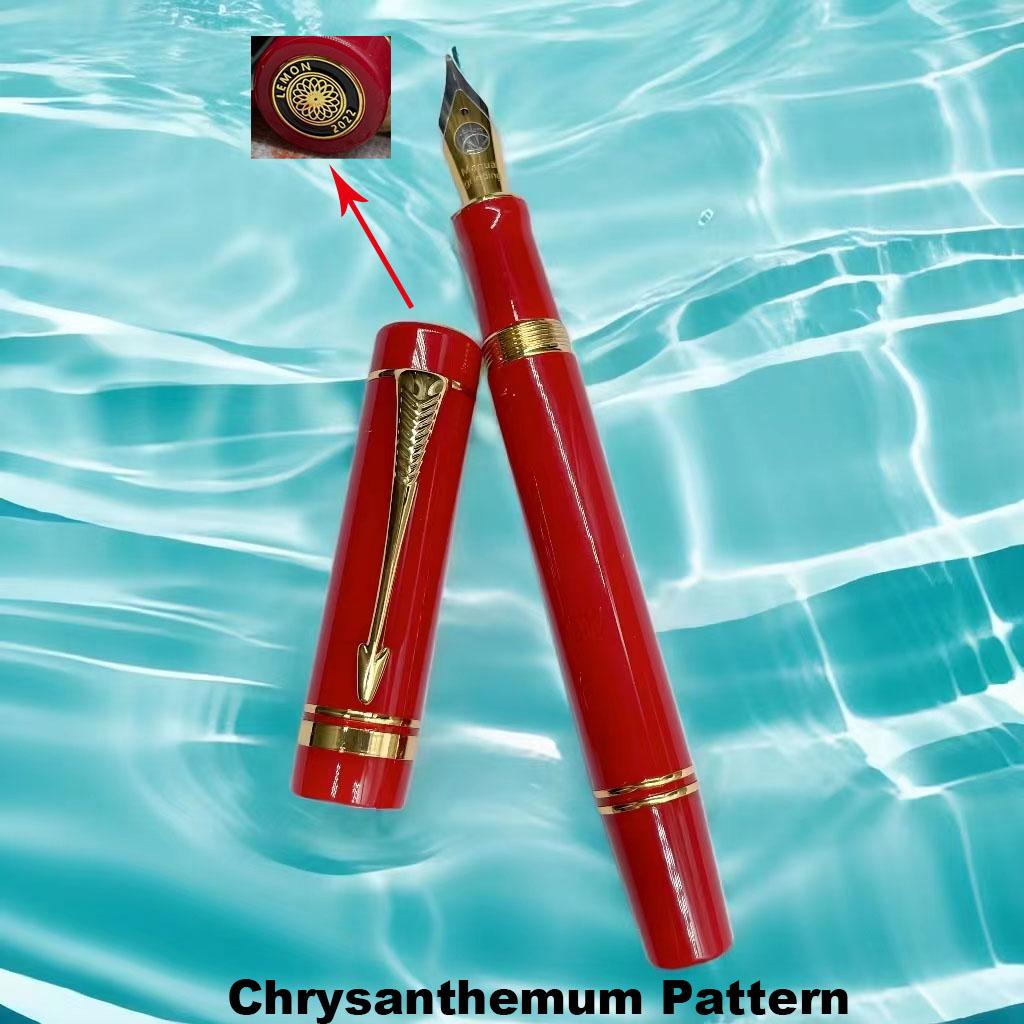 Lemon M2 Piston Ink Acrylic Calligraphy Practice Fountain Pen Blade Long Knife Business Pen Nib Hand-Polished Writing Stationery